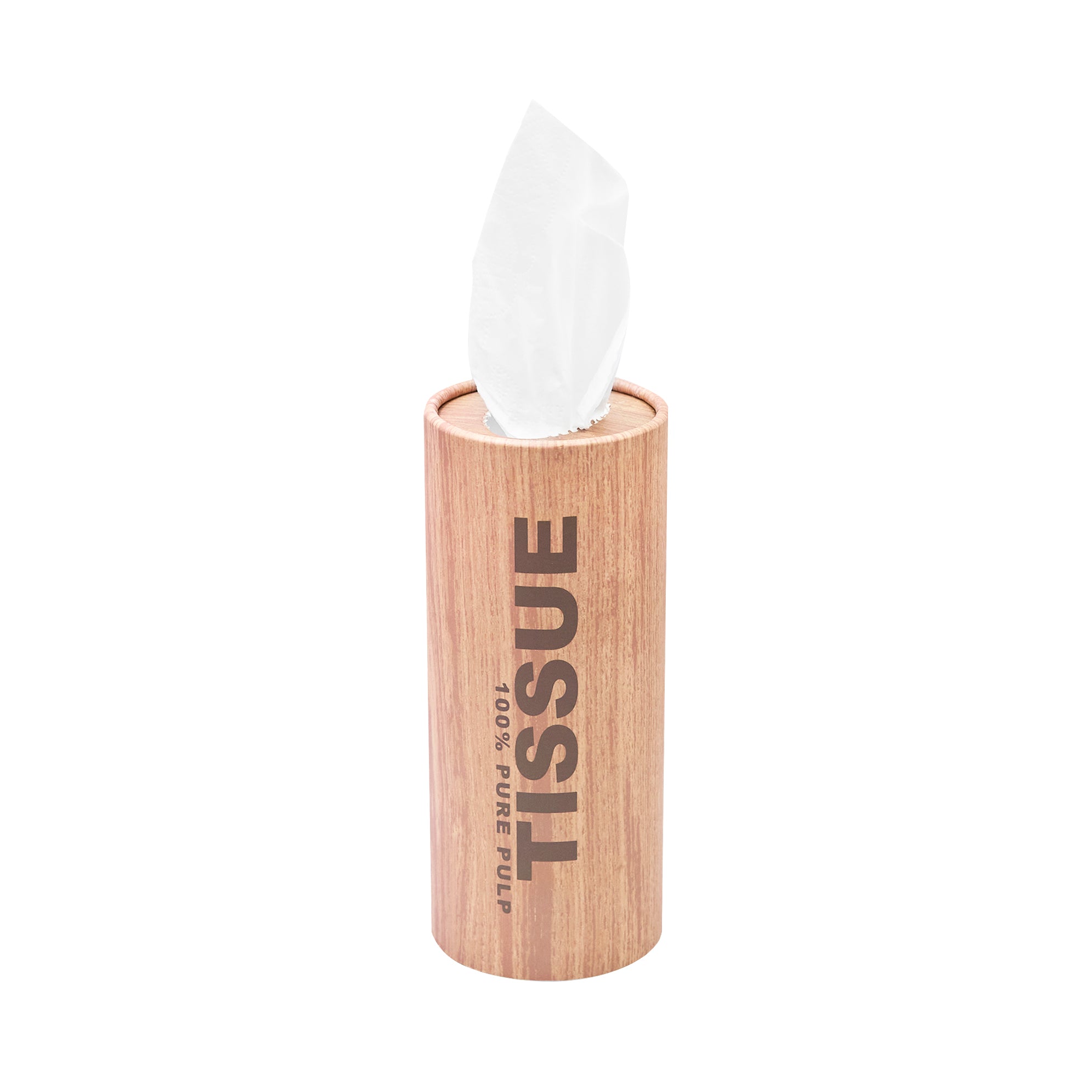 Kerri 100% Pure Pulp Tissue Tube in Wood (Set of 3)