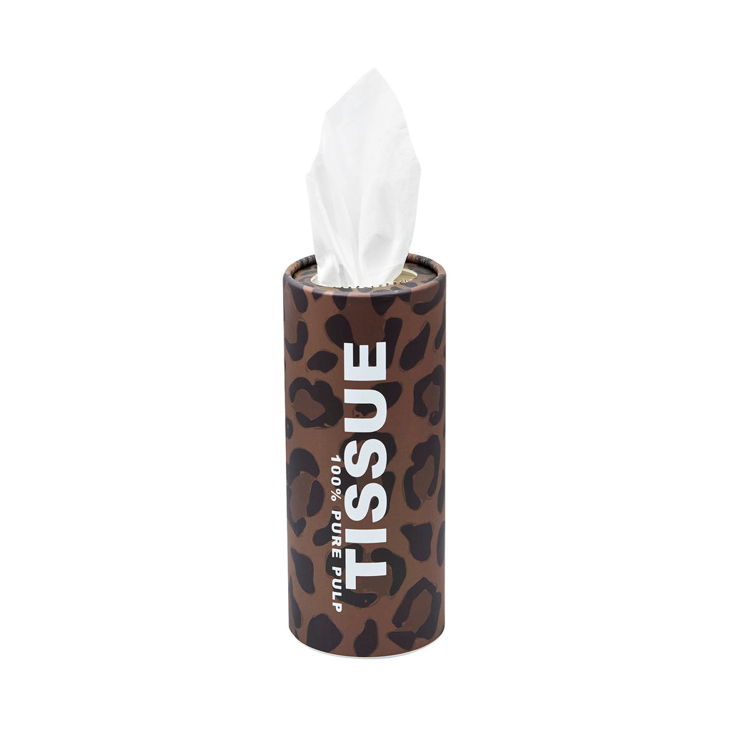 Kerri 100% Pure Pulp Tissue Tube in Leopard (Set of 24)