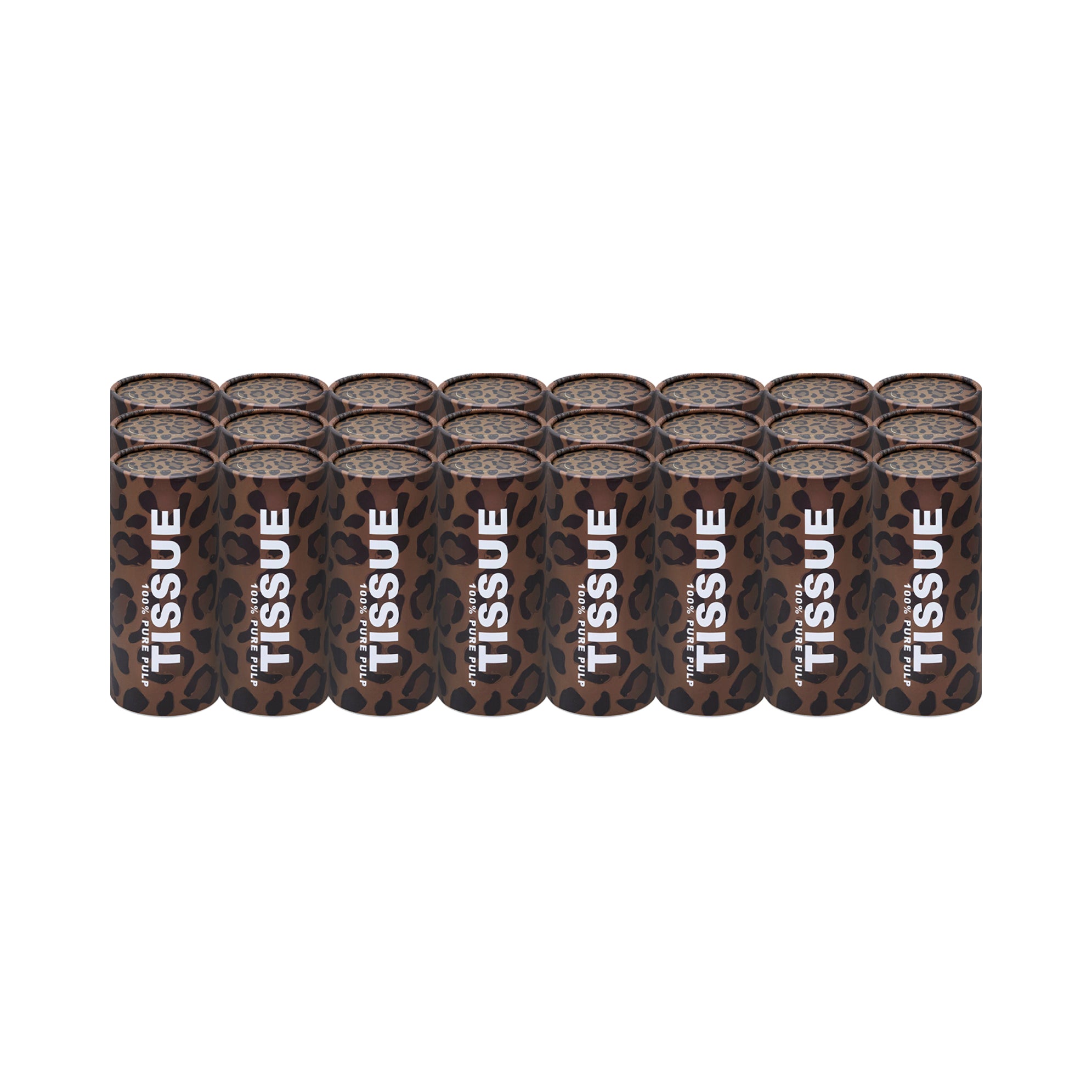 Kerri 100% Pure Pulp Tissue Tube in Leopard (Set of 24)