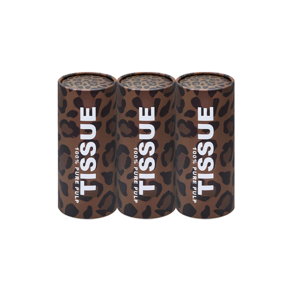 Kerri 100% Pure Pulp Tissue Tube in Leopard (Set of 3)