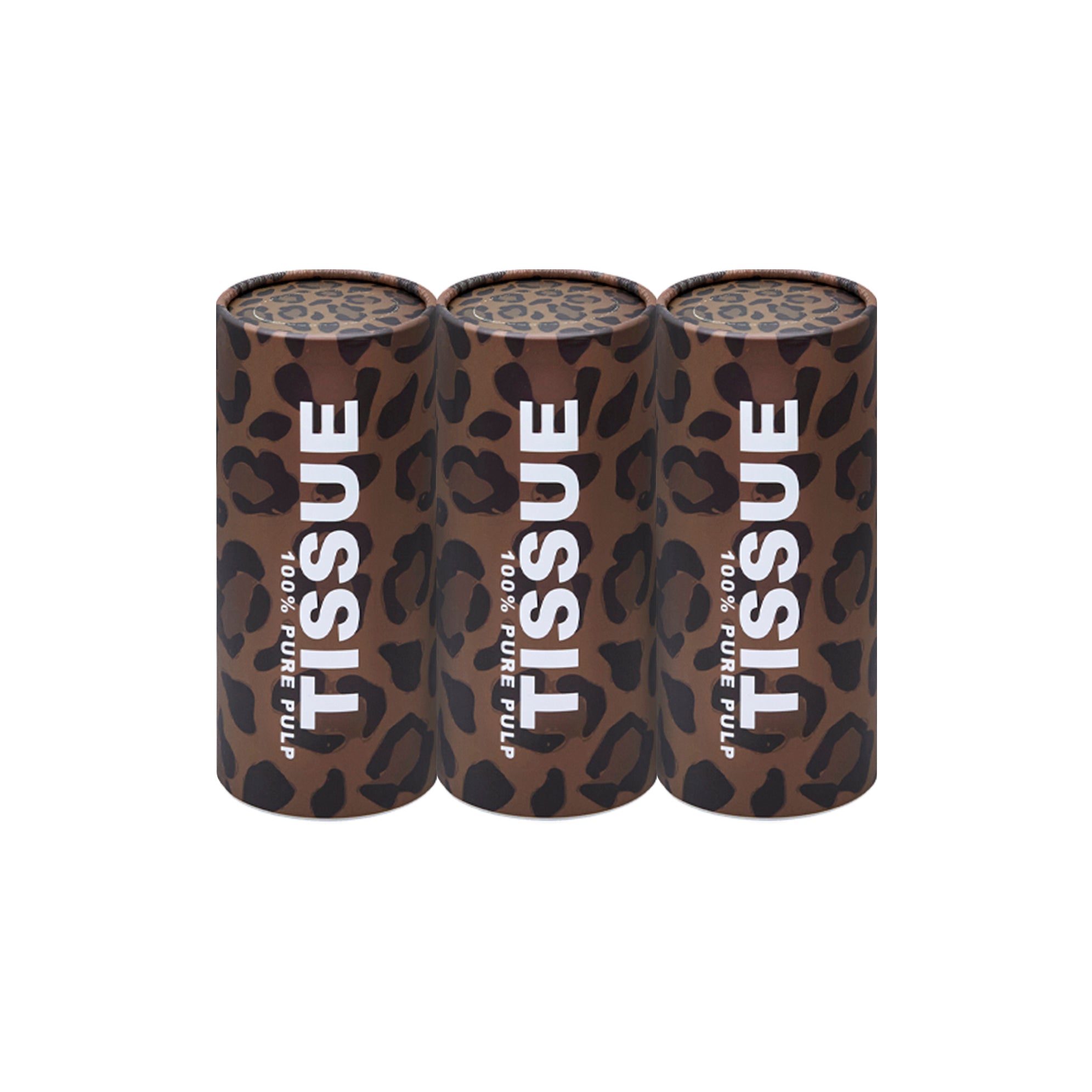Kerri 100% Pure Pulp Tissue Tube in Leopard (Set of 3)