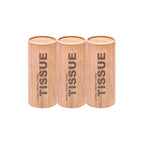 Kerri 100% Pure Pulp Tissue Tube in Wood (Set of 3)
